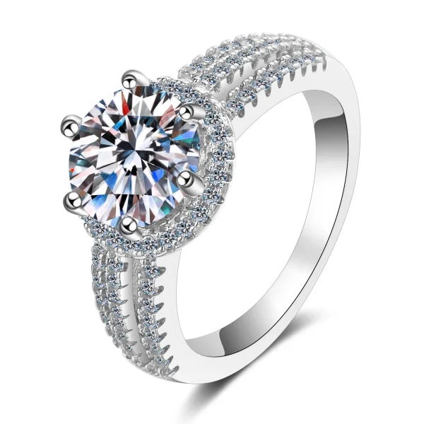 Moissanite 925 Sterling Silver Ring