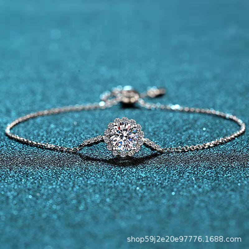 Moissanite 925 Sterling Silver Bracelet