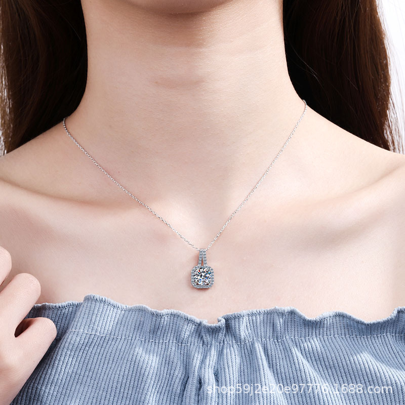 Moissanite 925 Sterling Silver Necklace - Image 4