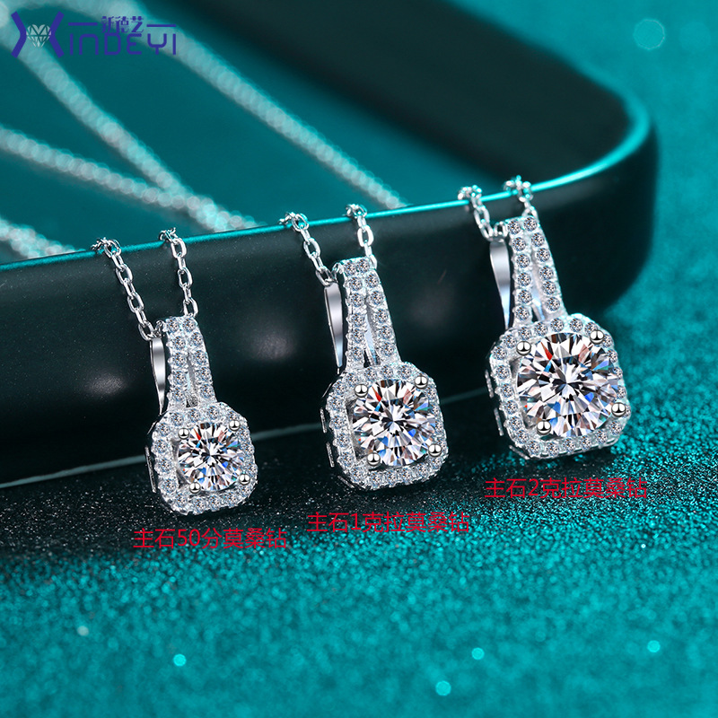 Moissanite 925 Sterling Silver Necklace - Image 2
