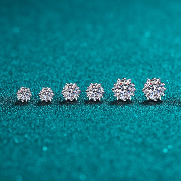 Moissanite 925 Sterling Silver Stud Earrings