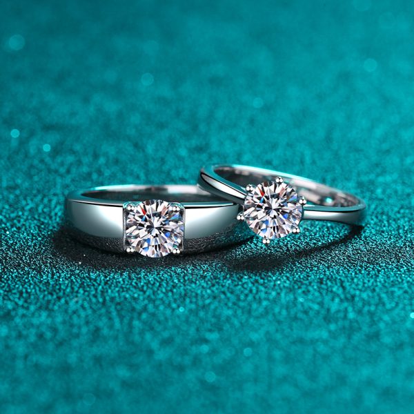 Korean Style Moissanite 925 Sterling Silver Ring