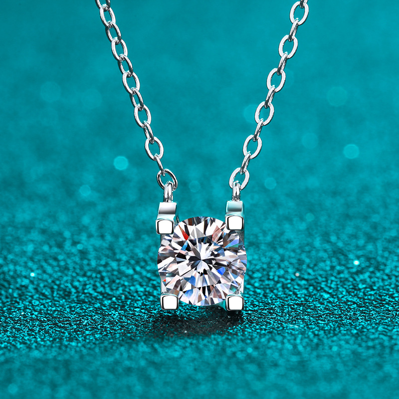 Moissanite 925 Sterling Silver Necklace - Image 2