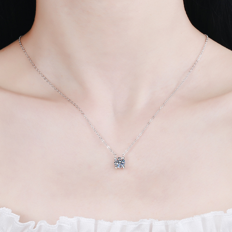 Moissanite 925 Sterling Silver Necklace - Image 4