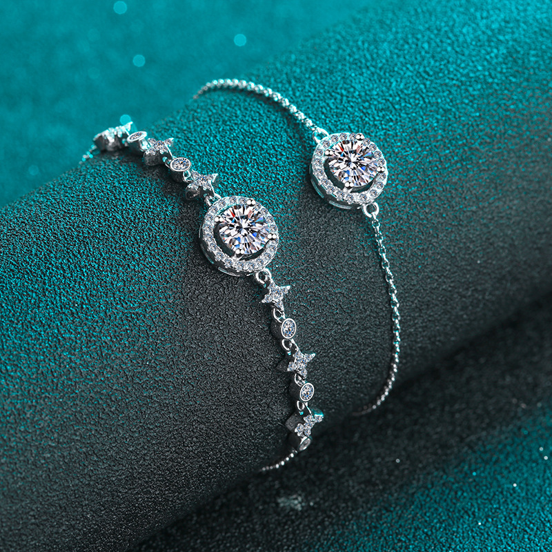 Moissanite 925 Sterling Silver Bracelet