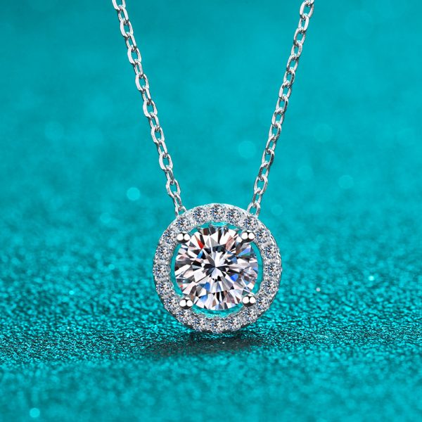 Minimalist Moissanite 925 Sterling Silver Necklace