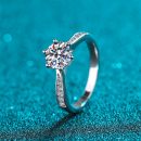 Korean Style Moissanite 925 Sterling Silver Ring