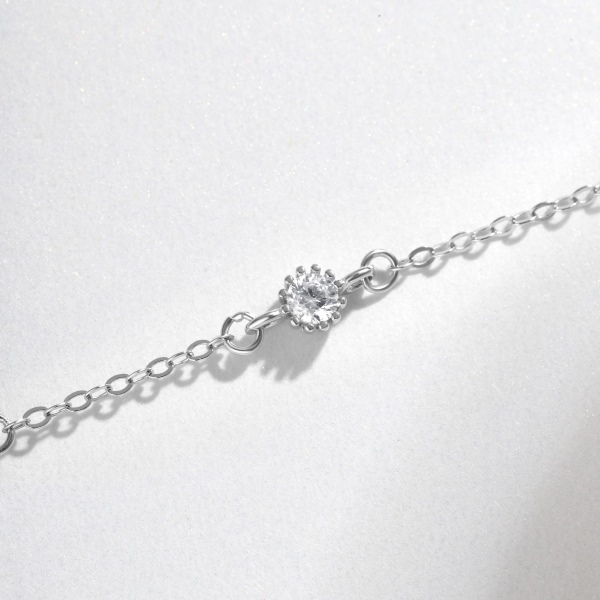 925 Sterling Silver Cubic Zirconia Bracelet - Image 5