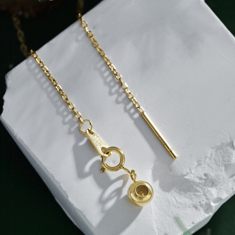 925 Sterling Silver 18K Gold Plated Necklace - Image 2