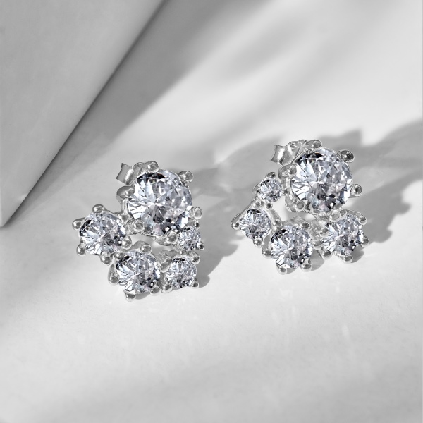 925 Sterling Silver Cubic Zirconia Earrings - Image 4