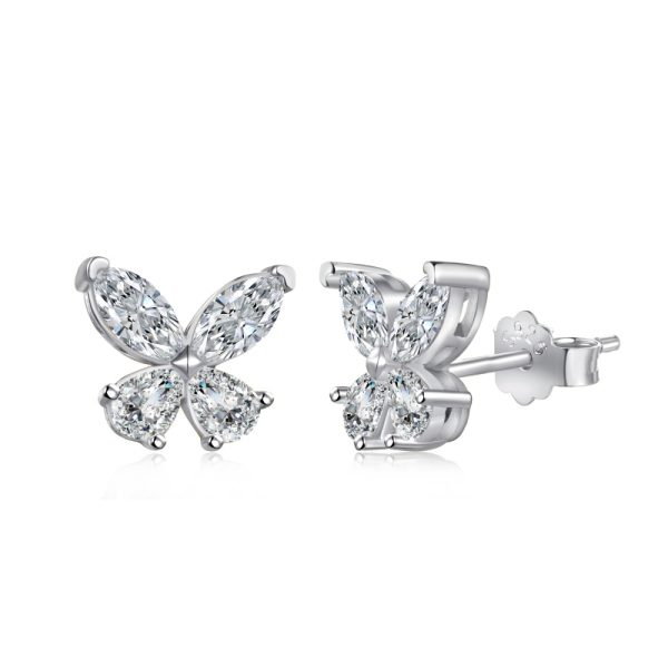 925 Sterling Silver Cubic Zirconia Marquise Cut Earrings