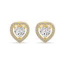 925 Sterling Silver Cubic Zirconia Heart Earrings
