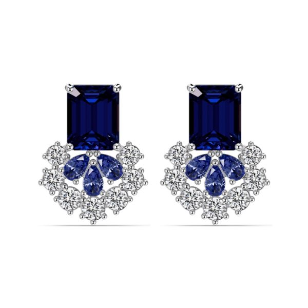 925 Sterling Silver Cubic Zirconia Pear Shaped Earrings