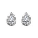 925 Sterling Silver Cubic Zirconia Pear Earrings