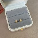 925 Sterling Silver 18K Gold Plated Cubic Zirconia Earrings