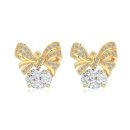 925 Sterling Silver 14K Plated Cubic Zirconia Earrings