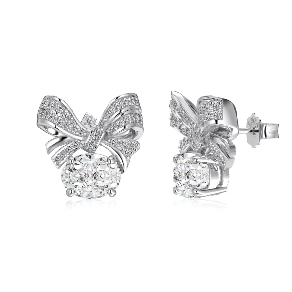 925 Sterling Silver Cubic Zirconia Earrings - Image 4