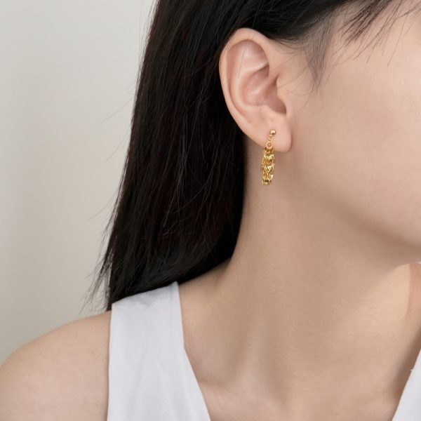 925 Sterling Silver 18K Gold Plated Earrings