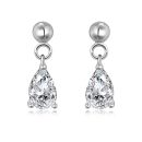 925 Sterling Silver 18K Gold Plated Cubic Zirconia Earrings