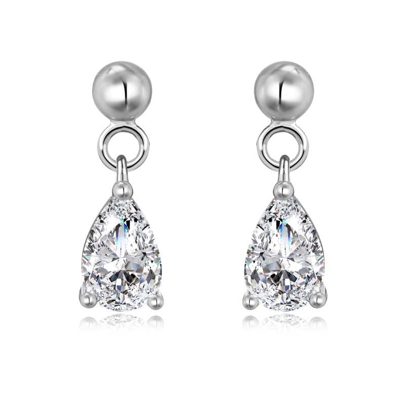 925 Sterling Silver 18K Gold Plated Cubic Zirconia Earrings