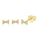 925 Sterling Silver 18K Gold Plated Cubic Zirconia Earrings