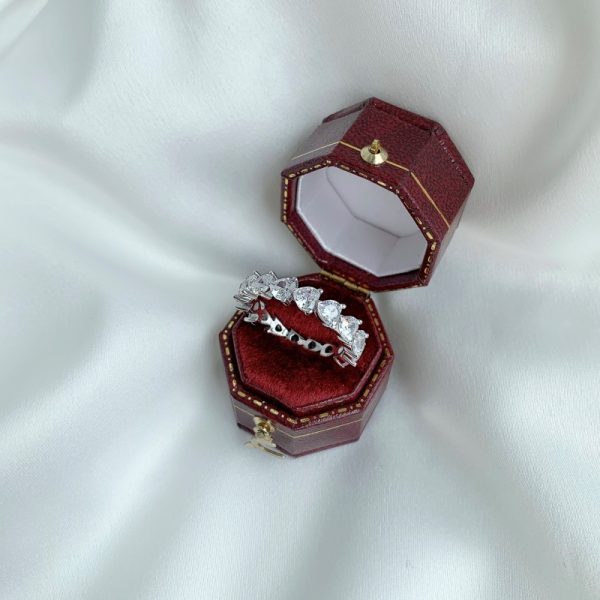 925 Sterling Silver Cubic Zirconia Heart Ring