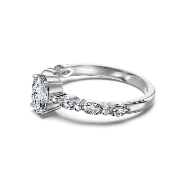 925 Sterling Silver Cubic Zirconia Oval Cut Ring