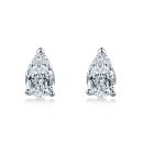 925 Sterling Silver Cubic Zirconia Pear Cut Earrings