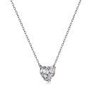 925 Sterling Silver Cubic Zirconia Heart Necklace