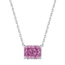925 Sterling Silver Cubic Zirconia Rectangle Cut Necklace