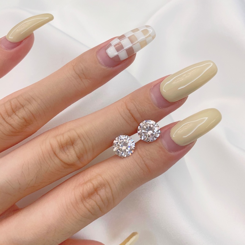 925 Sterling Silver Cubic Zirconia Round Earrings