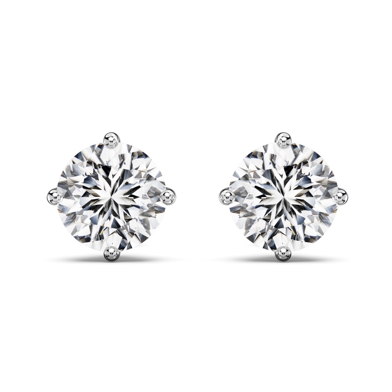 925 Sterling Silver Cubic Zirconia Round Earrings - Image 3