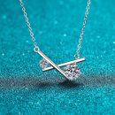 Fashion Moissanite 925 Sterling Silver Necklace