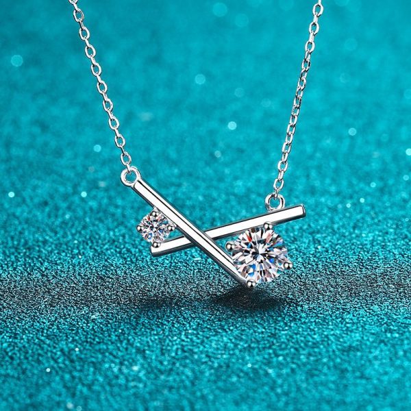 Fashion Moissanite 925 Sterling Silver Necklace