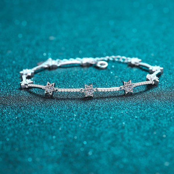 Moissanite 925 Sterling Silver Bracelet