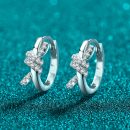 Fashion Moissanite 925 Sterling Silver Stud Earrings