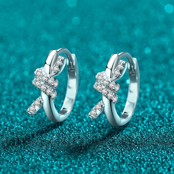 Fashion Moissanite 925 Sterling Silver Stud Earrings