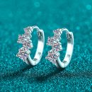 Minimalist Moissanite 925 Sterling Silver Stud Earrings