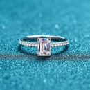 Minimalist Moissanite 925 Sterling Silver Ring