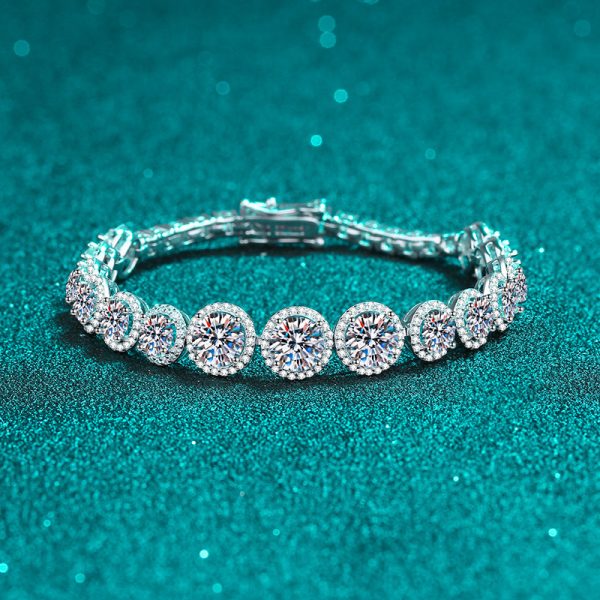 Moissanite 925 Sterling Silver Bracelet