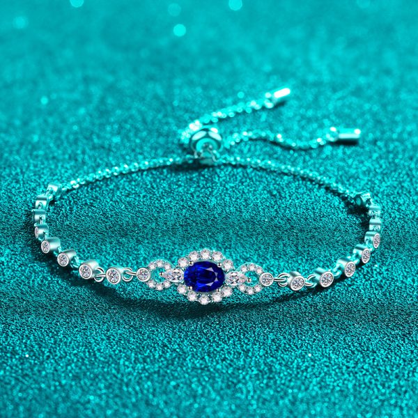 Luxury Moissanite 925 Sterling Silver Bracelet