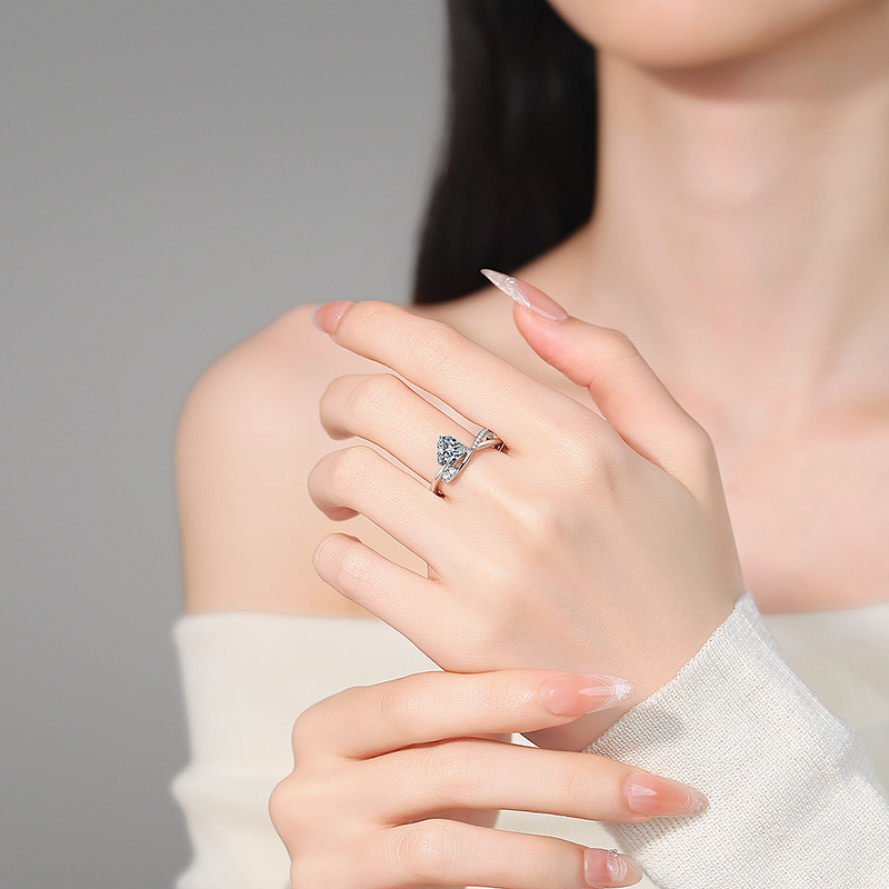 Sweet Moissanite 925 Sterling Silver Ring - Image 4