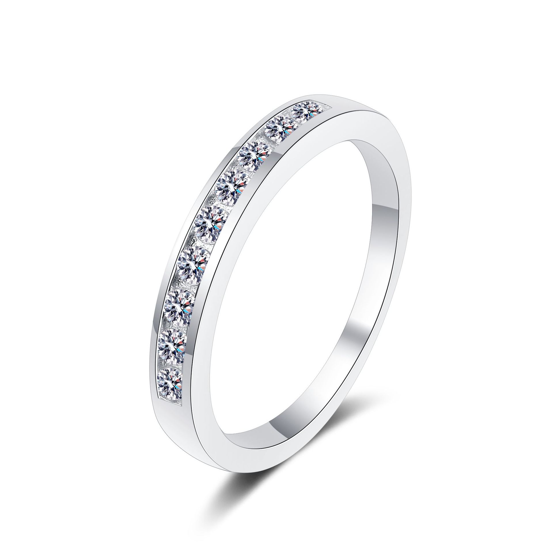 Minimalist Moissanite 925 Sterling Silver Ring - Image 5