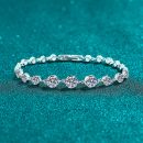 Luxury Moissanite 925 Sterling Silver Bracelet