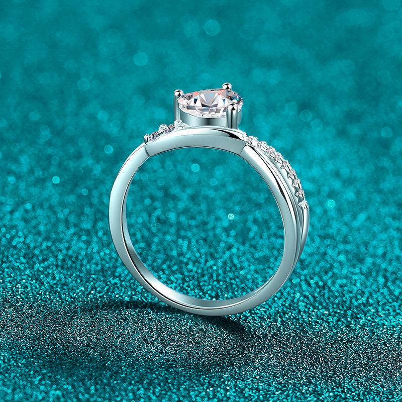 Sweet Moissanite 925 Sterling Silver Ring - Image 3