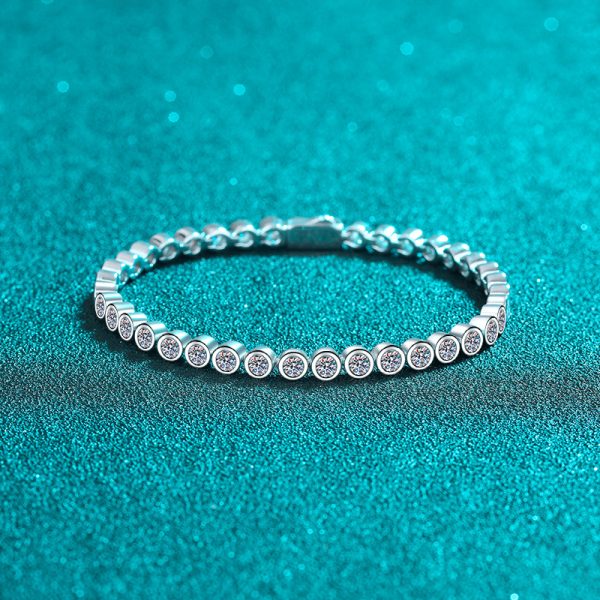 Luxury Moissanite 925 Sterling Silver Bracelet