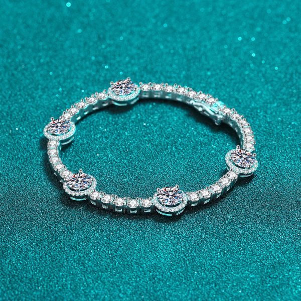 Moissanite 925 Sterling Silver Bracelet