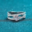 Luxury Moissanite 925 Sterling Silver Ring