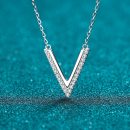 Minimalist Moissanite 925 Sterling Silver Necklace