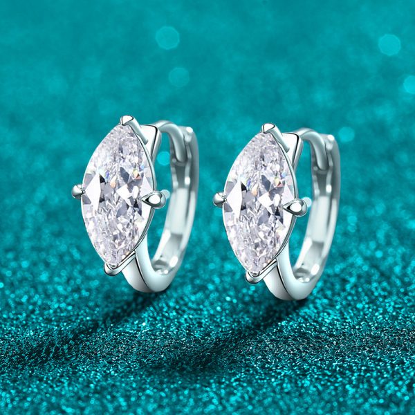 Minimalist Moissanite 925 Sterling Silver Stud Earrings